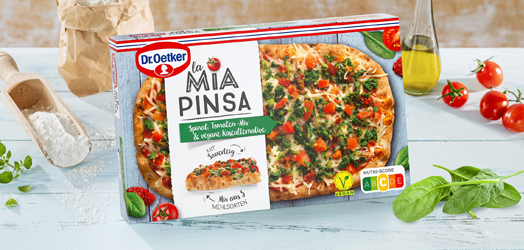 La Mia Pinsa Spinat Tomaten Mix vegane Käsealternative